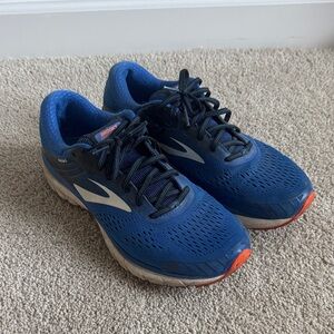Brooks Navy and Orange Athletic Sneakers